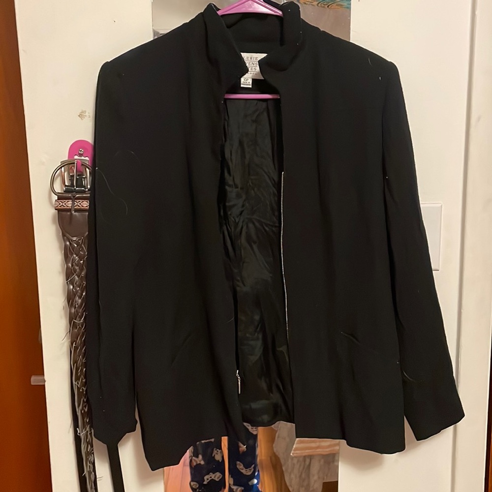 Zip blazer, pure wool